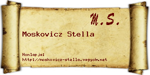 Moskovicz Stella névjegykártya