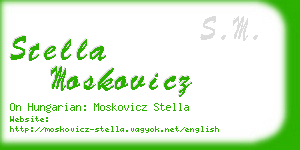 stella moskovicz business card